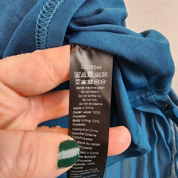 City Chic NEW Womens Blue Pleated Hi-Low Tank Halter Top Shirt Tunic Small (16) - Picture 10 of 12